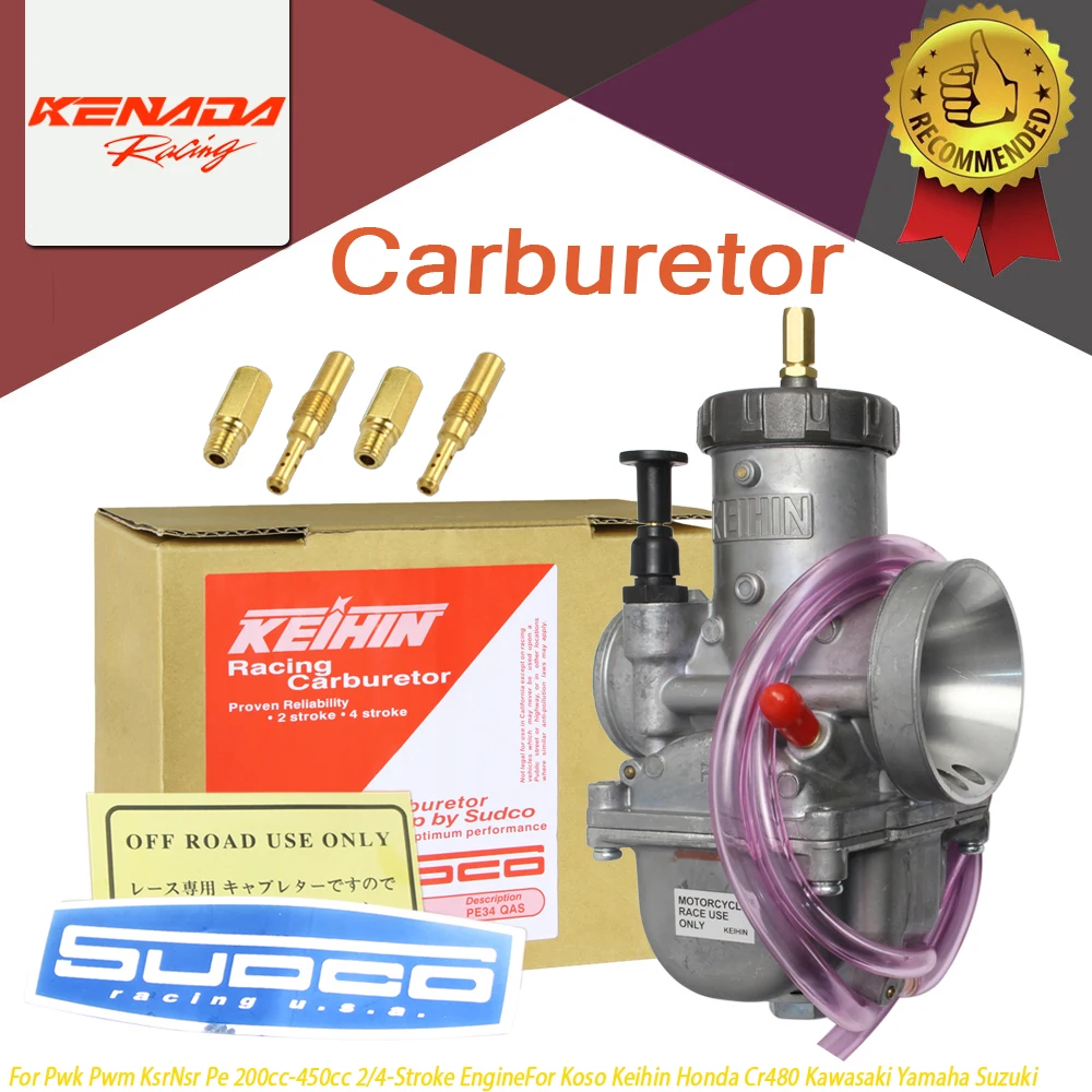

PE32 PE34 Motorcycle Carburetor for 200cc 450cc 2/4-Stroke Engine PWK PWM KSR NSR PE