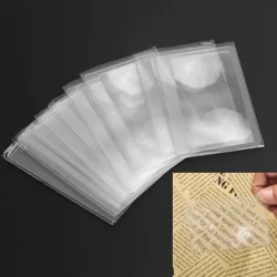 10pcs 3X Magnifier Magnification Magnifying Fresnel LENS 8.00*5.50*0.04cm Pocket Credit Card Size Transparent Magnifying Glass