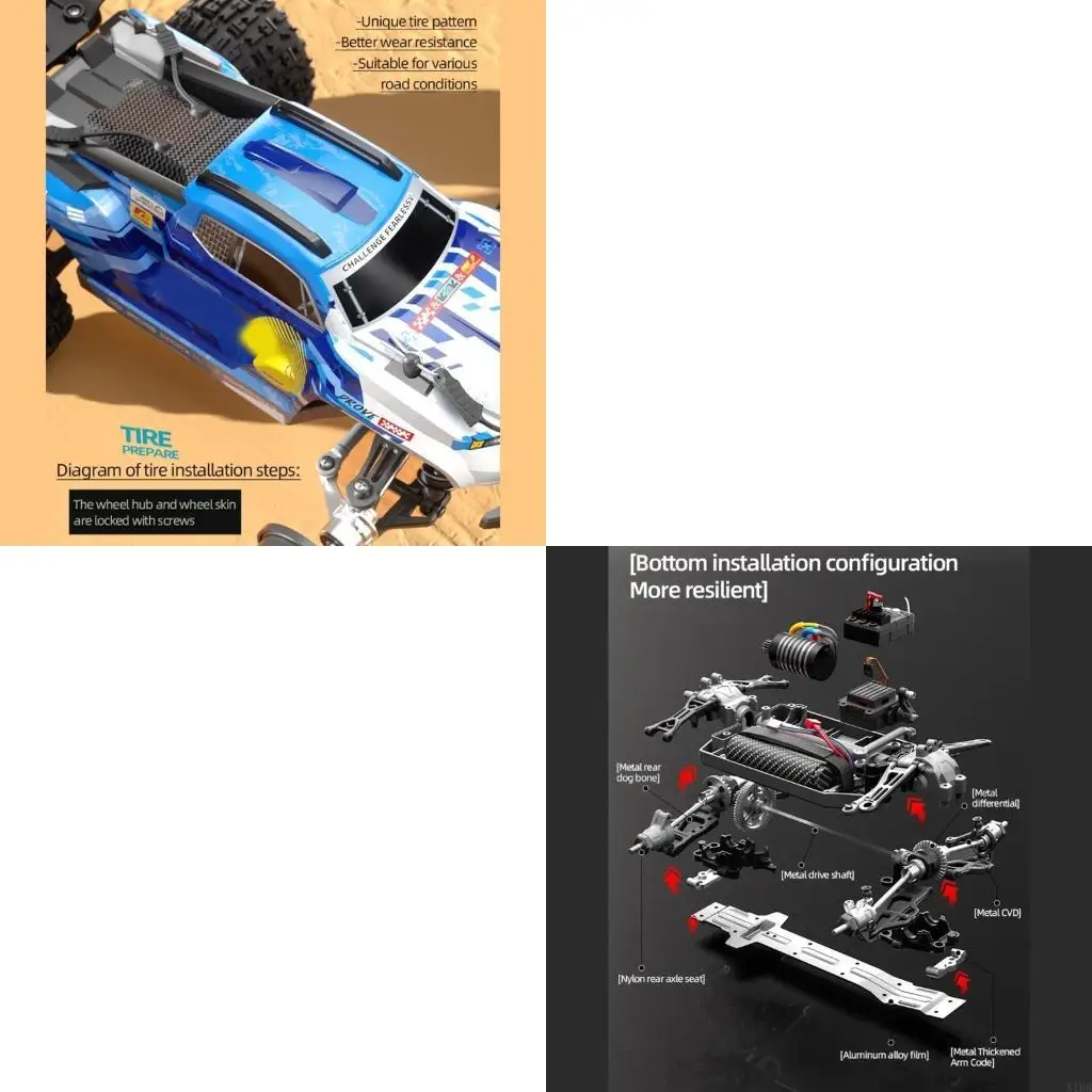 

High Performances 1/18 All Wheel Drive Truck Featuring Precise Proportional Steering & Shockproof for Skill Training