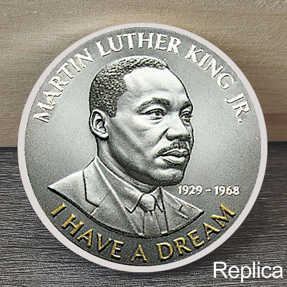 Martin Luther King Jr. Commemorative Coin, ‘I Have a Dream’ Collectible, Civil Rights Anniversary Token, Patriotic Gift replica