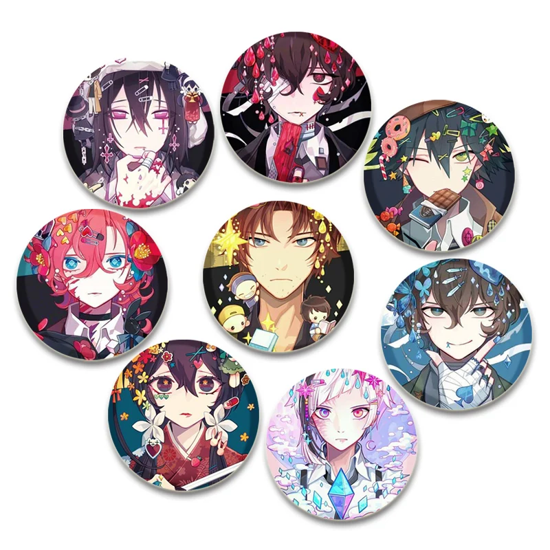 

Handmade Lapel Pins Bungo Stray Dogs Brooches Anime Figure Cosplay Badge DIY Backpack Clothes Jewelry Accessory Button Pin