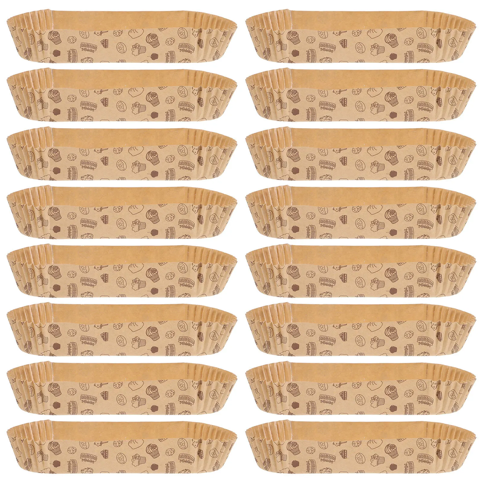 

100Pcs Food-Grade Boat Shape Cake Paper Cups Disposable Non-Stick Baking Trays Wedding Party Muffin Liners Baking Supplies