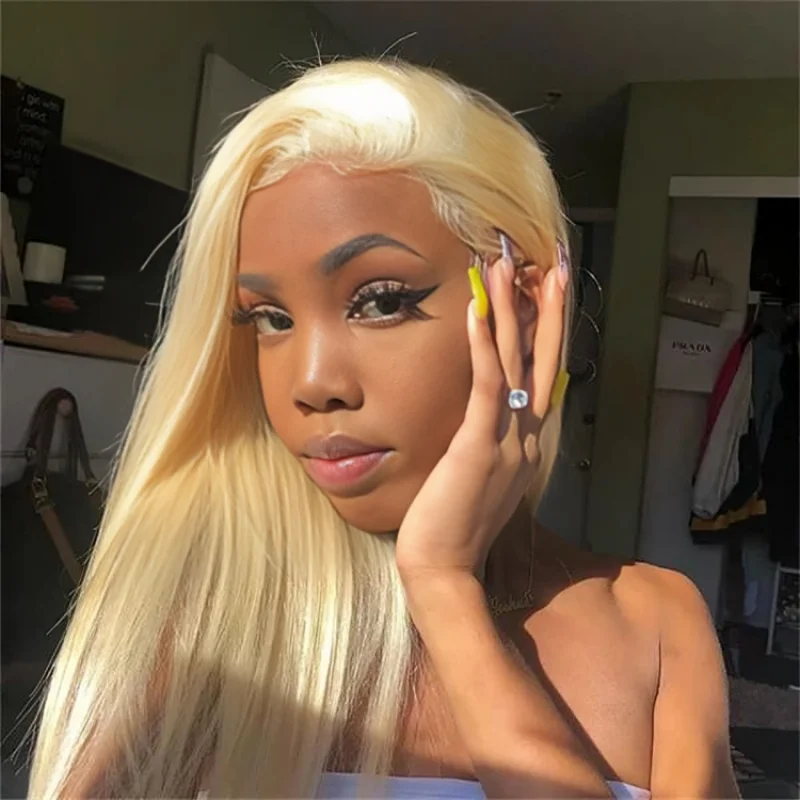 

30 inch blonde 613 bone straight 13x6 hd lace frontal wigs human hair brazilian 100% human hair wig choice for women 13x4 lace