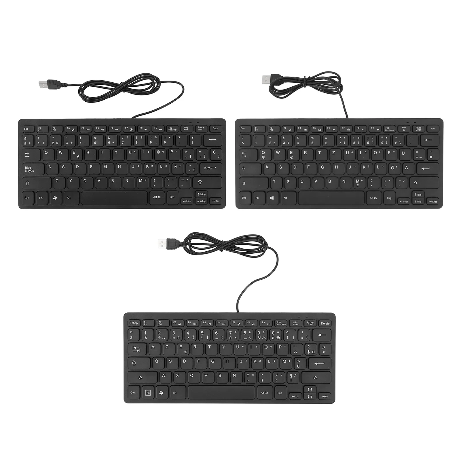 

Ультратонкая клавиатура с защитой от брызг, порт USB 2.0, подключение Plug and Play, 78 клавиш, английская раскладка, для двуязычных пользователей, для домашнего использования