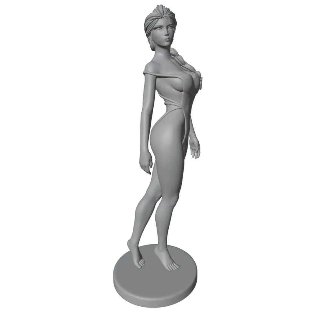 Kit resina miniatura chica sexy gris para gato –Muñeca hazlo tú mismo - imagen 5