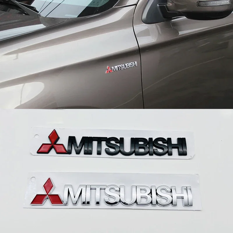 Car Trunk Badge Body Side Emblem Letters Sticker for Mitsubishi Lancer 9 Pajero ASX Outlander Eclipse Galant Mirage Decoration