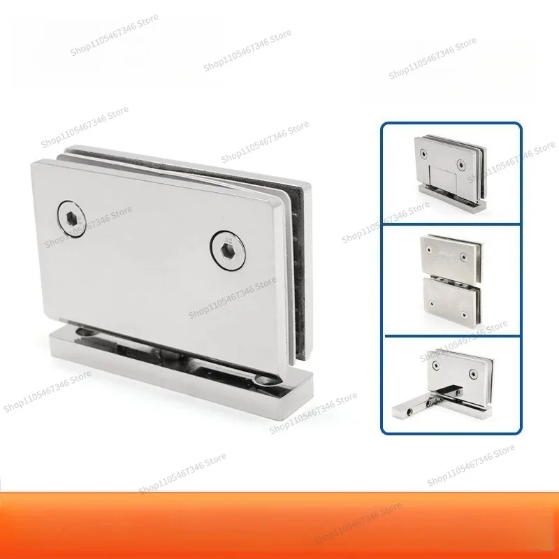 For Two Heaven and Earth Hinges, Glass Door Heaven and Earth Shaft, Stainless Steel Rotating Glass Clip Accessories