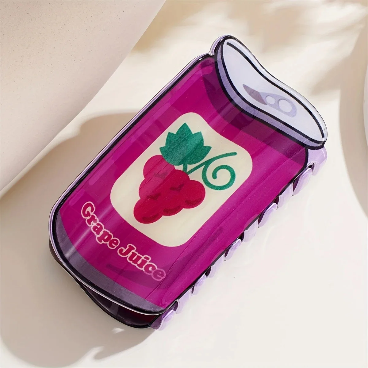 1PC grande lattina di birra clip design squalo antiscivolo porta coda di cavallo accessorio per capelli modello succo di frutta soda