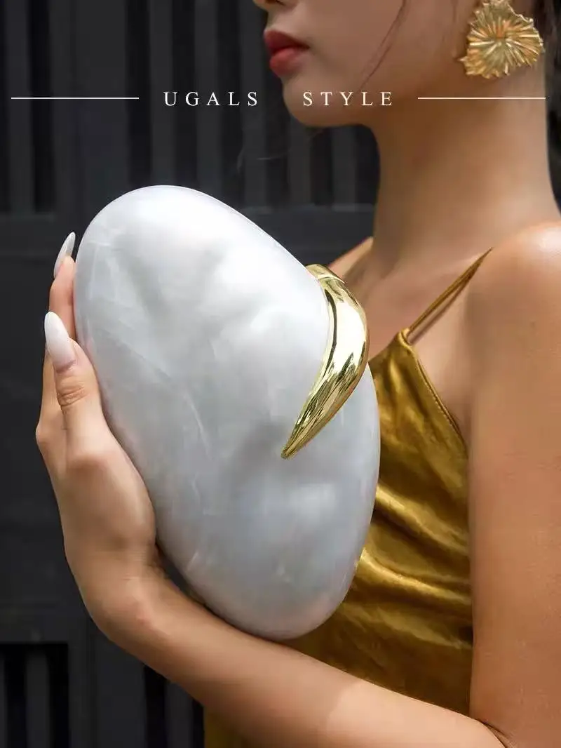 

Luxury Fashion Shimmer Acrylic Banquet Bag High Quality Women Handbag Wedding Party Clutch Purse Female Shoulder Crossbody Bag
