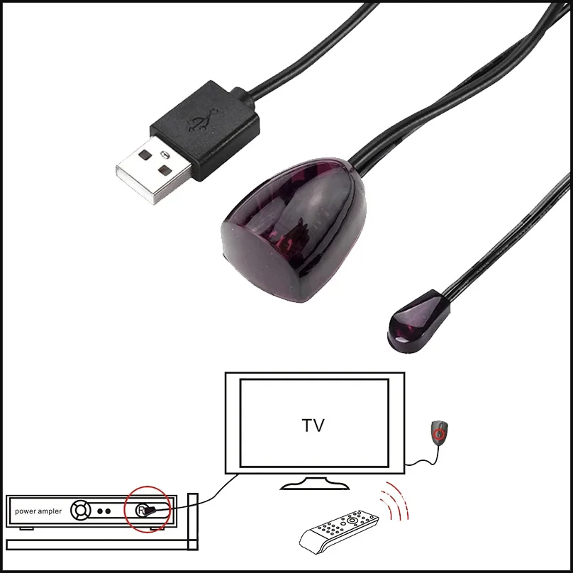 Practical USB Adapter Infrared IR Remote Extender Repeater Receiver Transmitter Applies to All Remote Control Devices