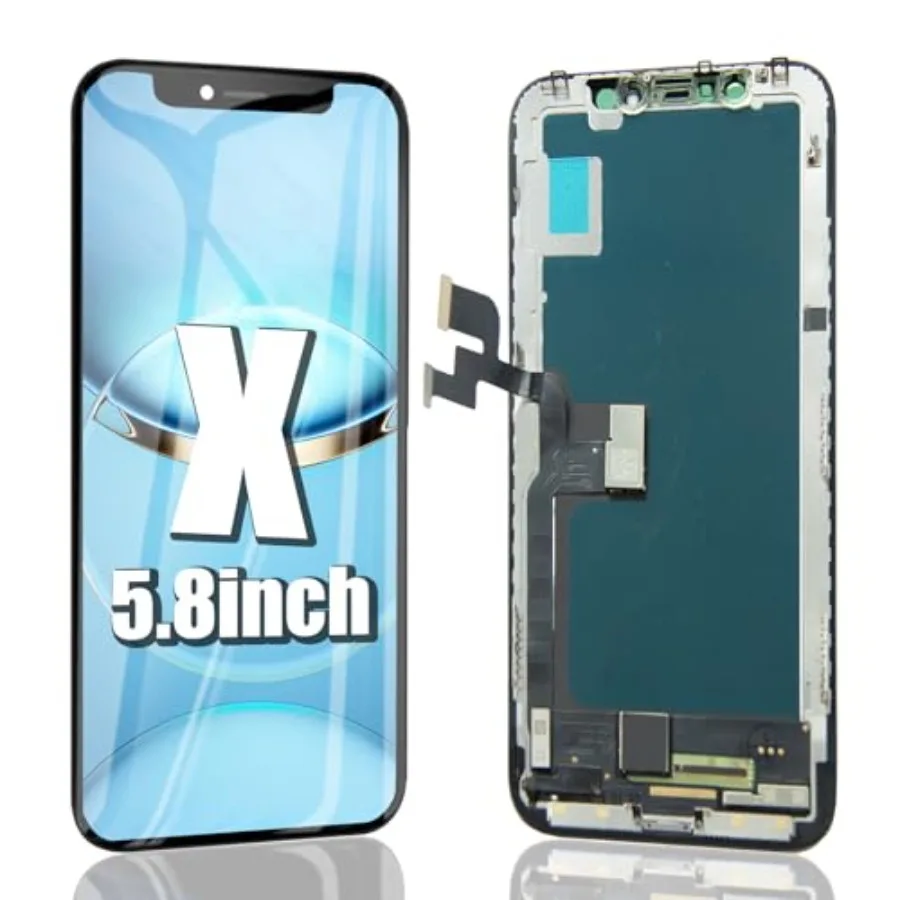 

EFAITHFIX for iPhone X LCD Screen Replacement 5.8 Inch Frame Assembly LCD Display and 3D Touch Screen Digitizer Full HD with Wa