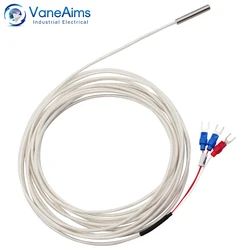 Sensore di temperatura PT100 da 5mm * 30mm tipo K J termocoppia a sonda piccola 1m 2m 3m 4m 5m sensore di temperatura a filo schermato intrecciato vanemirs