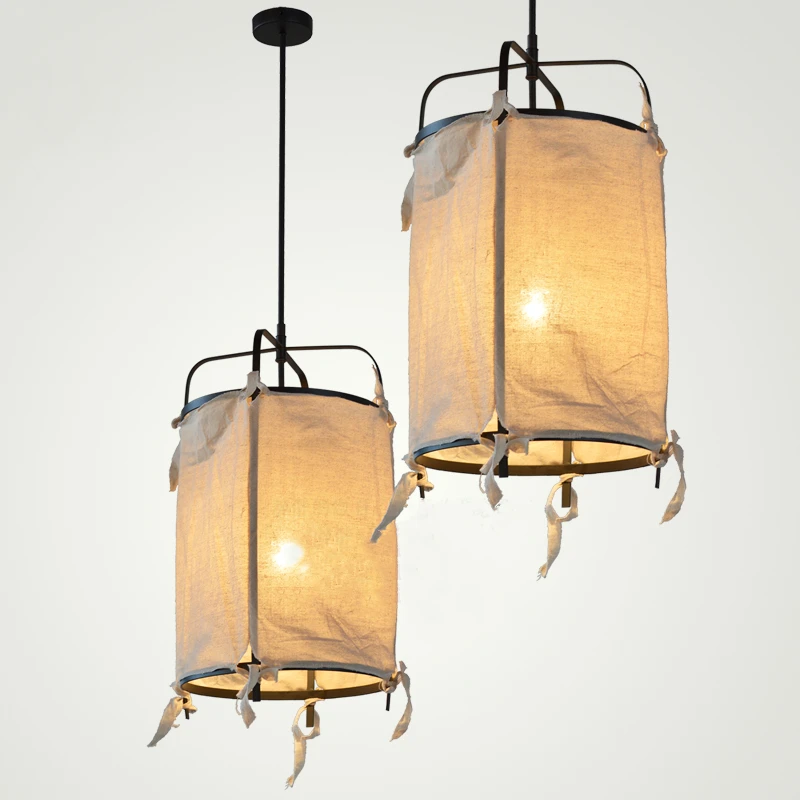 japao estilo luzes pingente de ferro linho hanglamp para sala jantar quarto barra decoracao casa loft luminaria suspensao e27 lampada pendurada 01