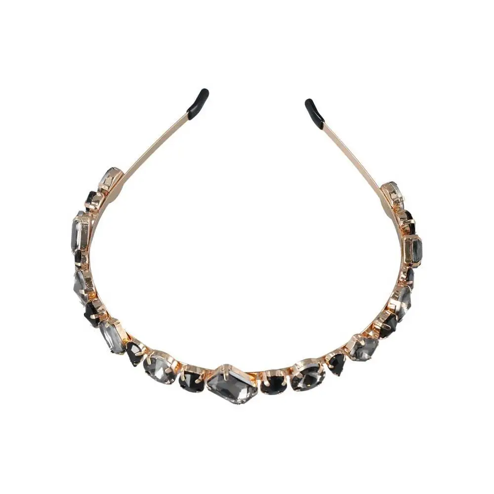 

Versatile Women Luxury Thin Side Alloy Headwear Rhinestone Headbands Hair Accessories Crystal Hairband