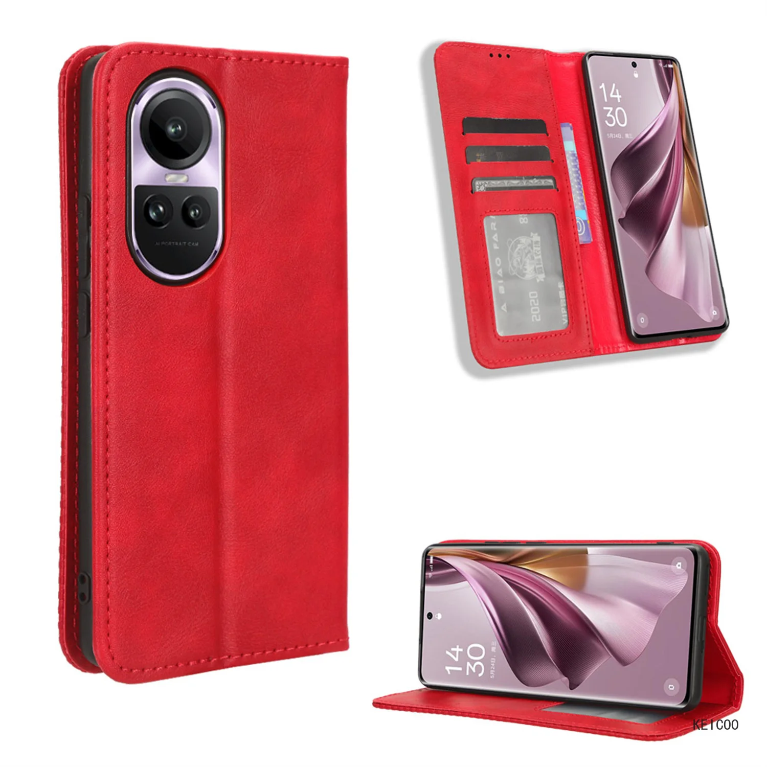 Magnetic Flip Cover For Oppo Reno 9A 7A 10 Pro Plus 10Pro Reno10Pro Reno10Pro+ Reno10 Reno9A Reno7A CPH2531 CPH2525 Leather Case