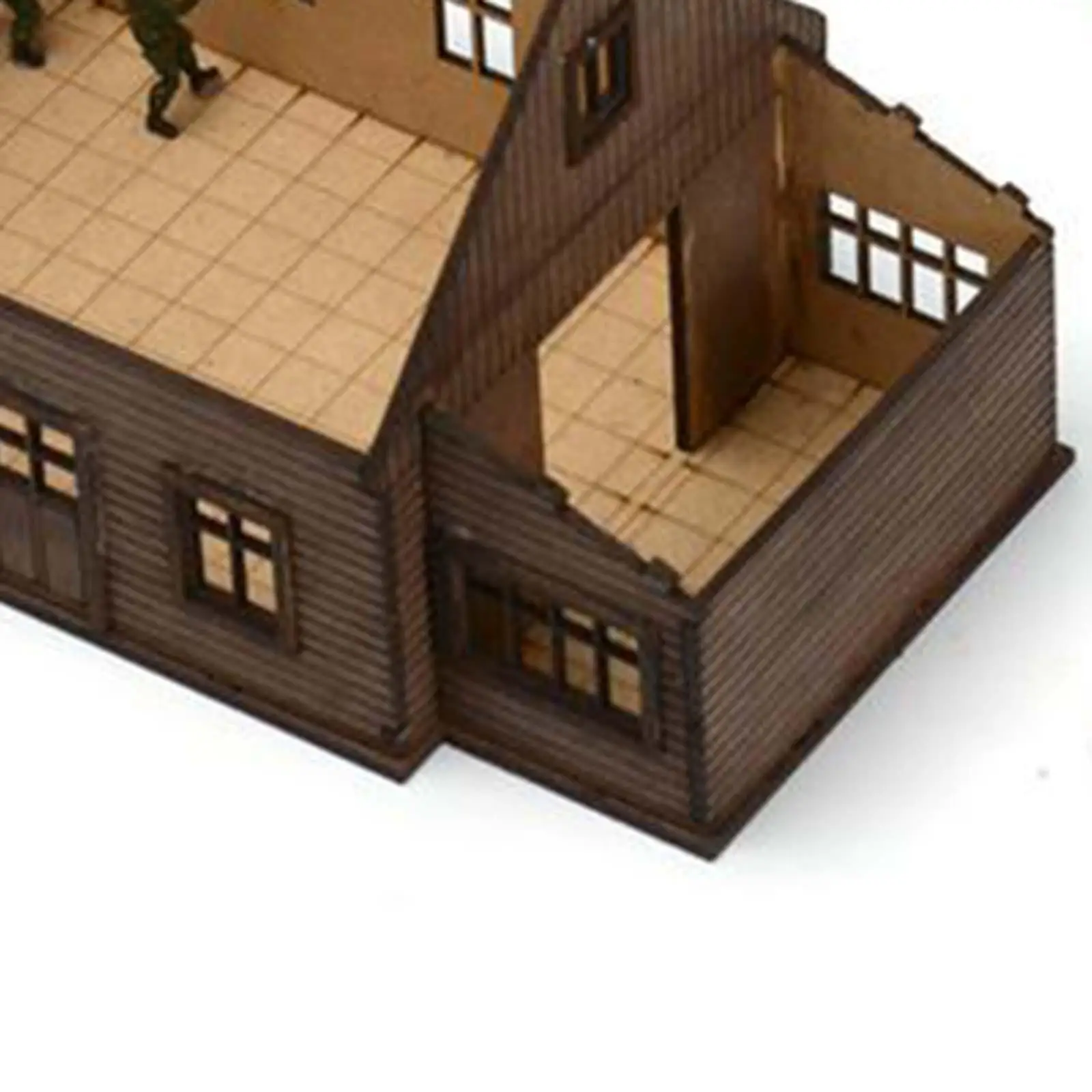 1/72 Miniatur Holz europäischen Stadthaus Layout Landschaft für Mikro landschaft