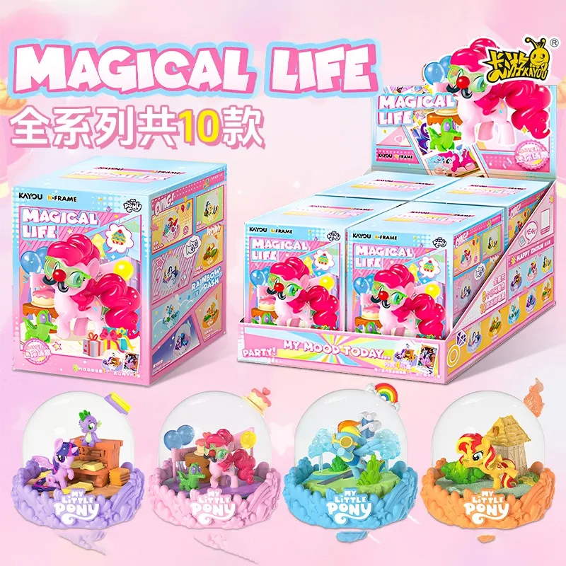 

KAYOU My Little Pony, мини-сцена, волшебная домашняя глухая коробка, украшения, Pinkie Pie, Радуга Даш, периферийные устройства в стиле аниме, подарки