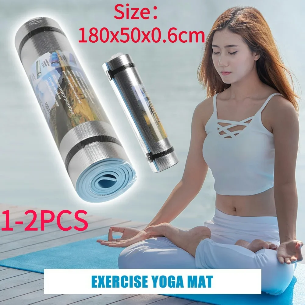 1-2 قطعة 1800x500x6 مللي متر إيفا اليوغا بساط للتمارين الرياضية مقاوم للرطوبة في الهواء الطلق عدم الانزلاق دائم التخييم سجادة للرحلات 6 مللي متر ممارسة رياضة صالح تجريب