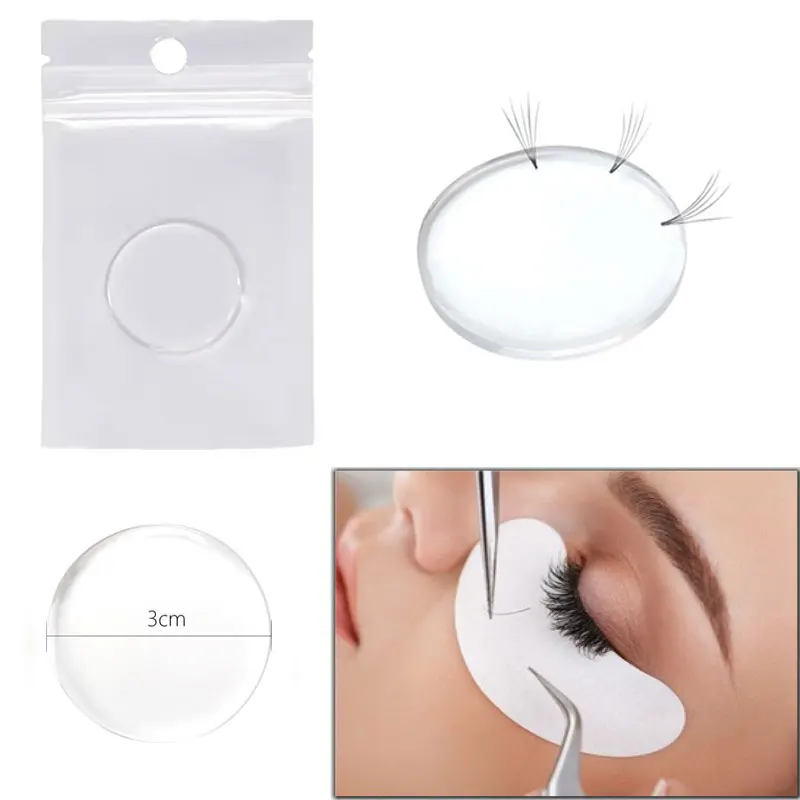 5/10/20 Pcs Silikon Einfach Fan Peitsche Pads Stehen Halter Transparent Wimpern Verlängerung Palette Pfropfen Wimpern Make-Up-Tool