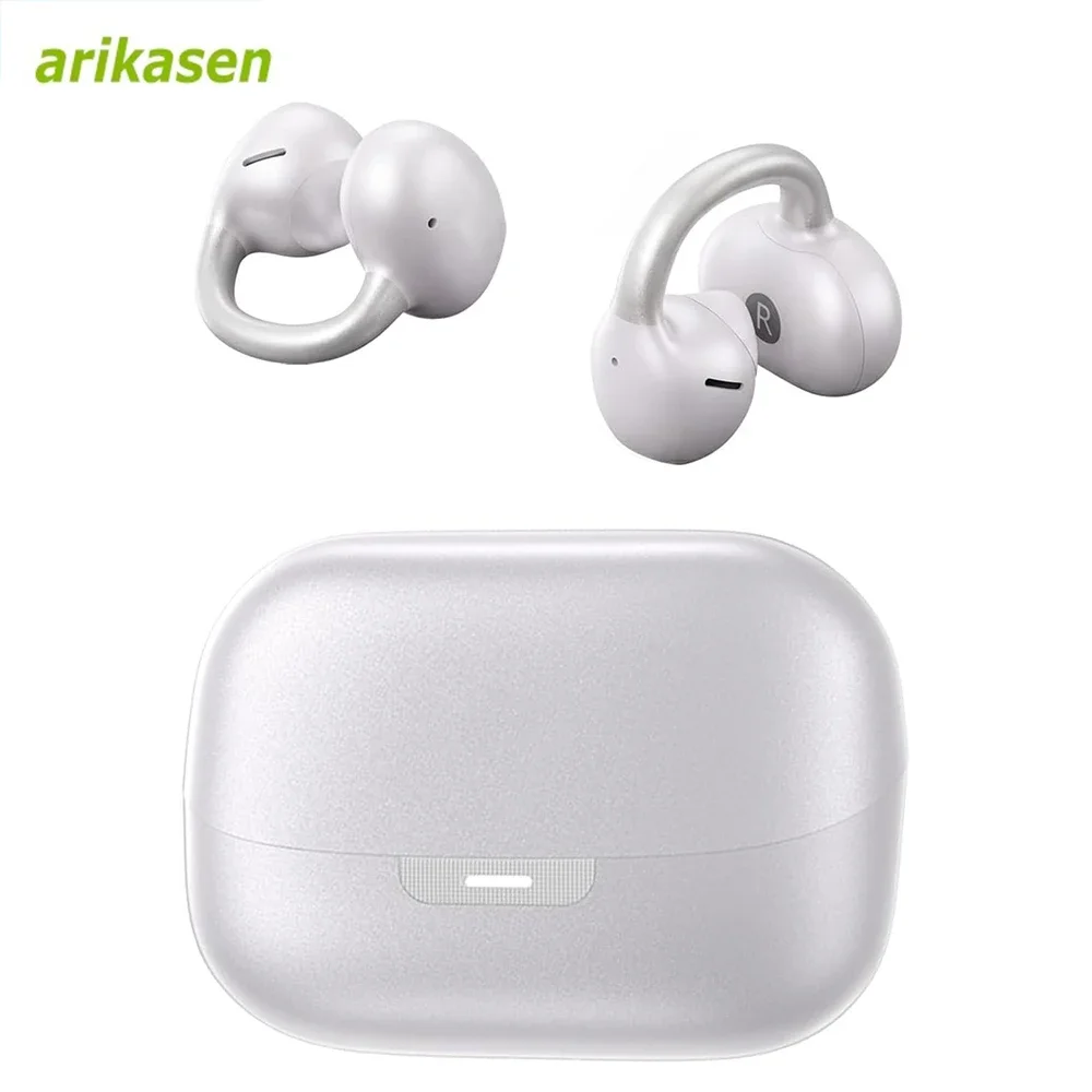 Open Ear Clip On Earbuds Bluetooth 6.0 Clip-on Headphones Dual Device Connection Touch Control Type-C Charging Secure Comfort
