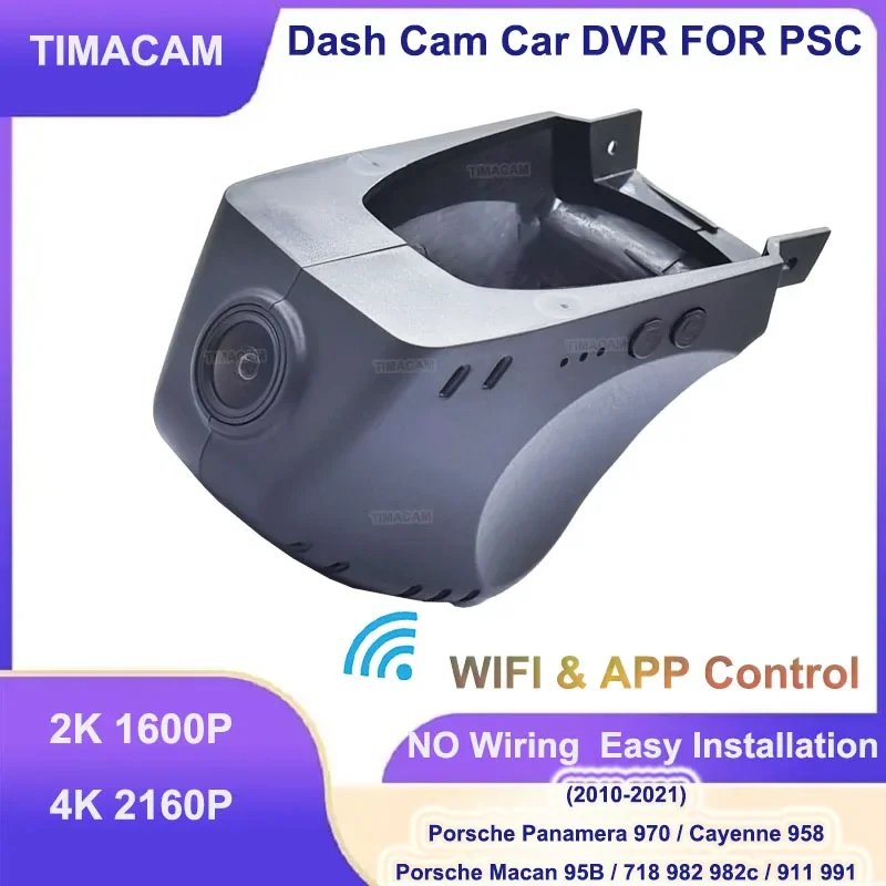 TIMACAM 4K 2160P Dash Cam 2K Car Dvr Dual Camera For Porsche Panamera 970 Cayenne 958 Macan 95B 718 982 982c For Porsche 911 99