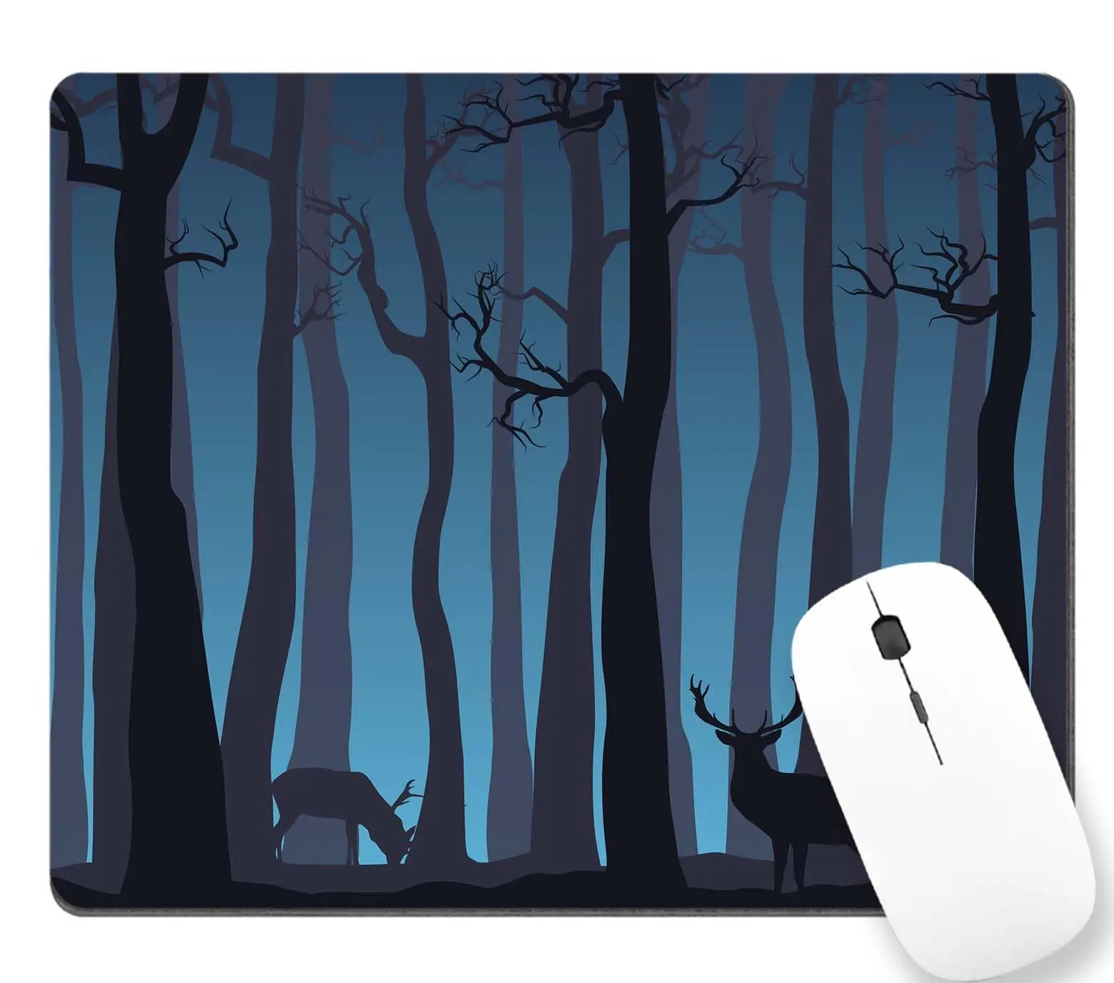 

Vintage Night Forest Landscape Printing Square Mouse Pads Lock Edge Gaming Mousepad Mouse Mat Keyboard Mats Desk Pad 30x25cm