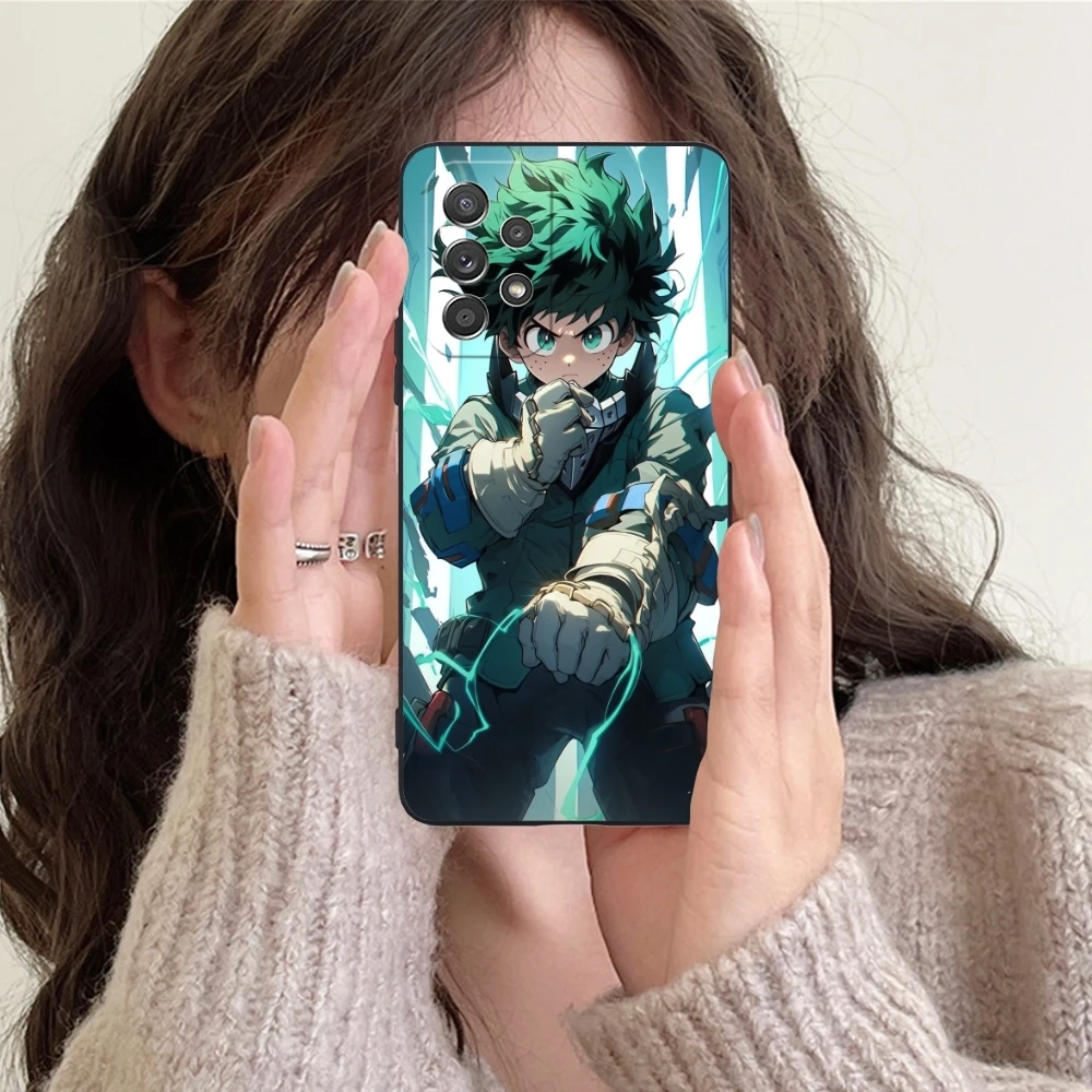 Hero Midoriya Izuku Cell Phone Case for Samsung Galaxy Note 20 10 Plus Ultra Black Soft Phone Cover Shell