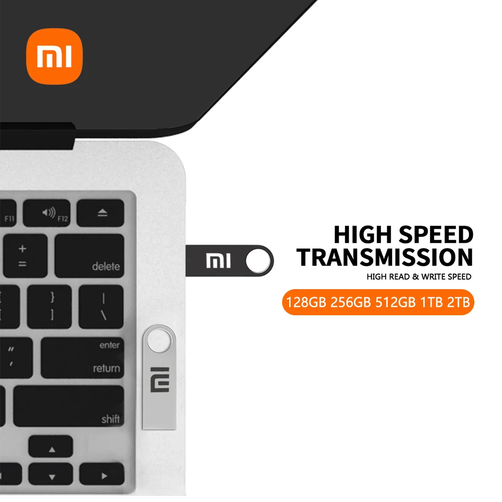 محرك أقراص فلاش Xiaomi 1 تيرا بايت 2 تيرا بايت USB 3.2 محرك أقراص معدنية عالية السرعة 512 جيجابايت 128 جيجابايت محرك أقراص USB محمول مقاوم للماء قرص فلاش ميموريا ﻿ ن