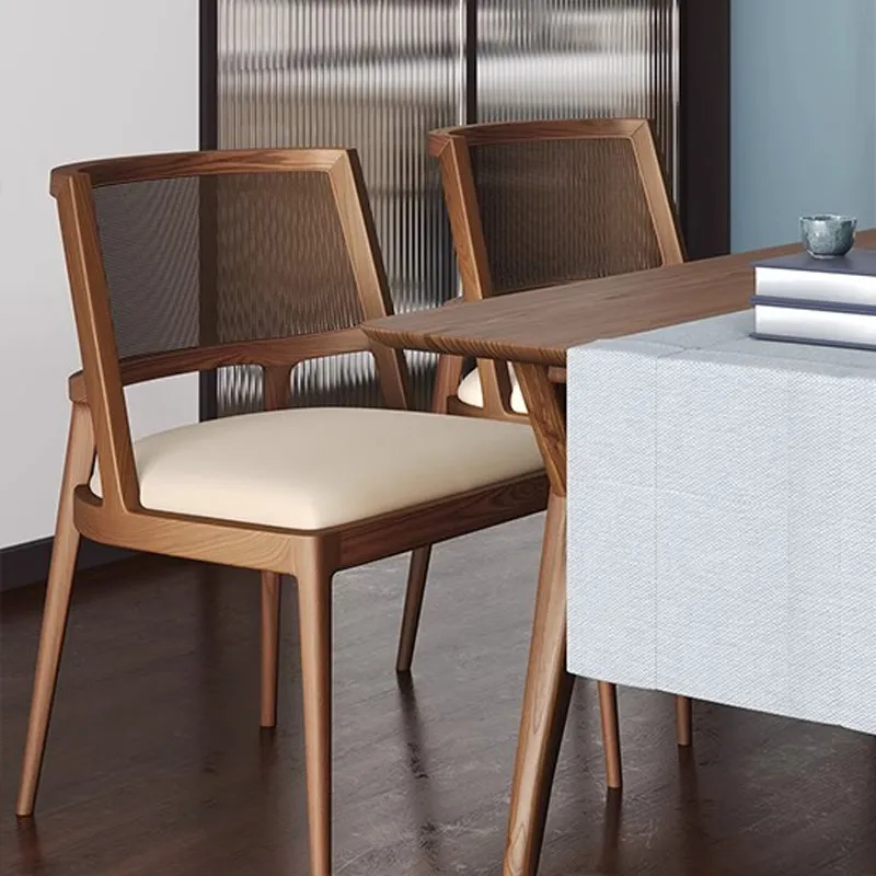 

Nordic Wood Dining Chairs Brown Rustic Design Lounge Living Room Dining Chairs Restaurant Modern Silla De Madera Furniture