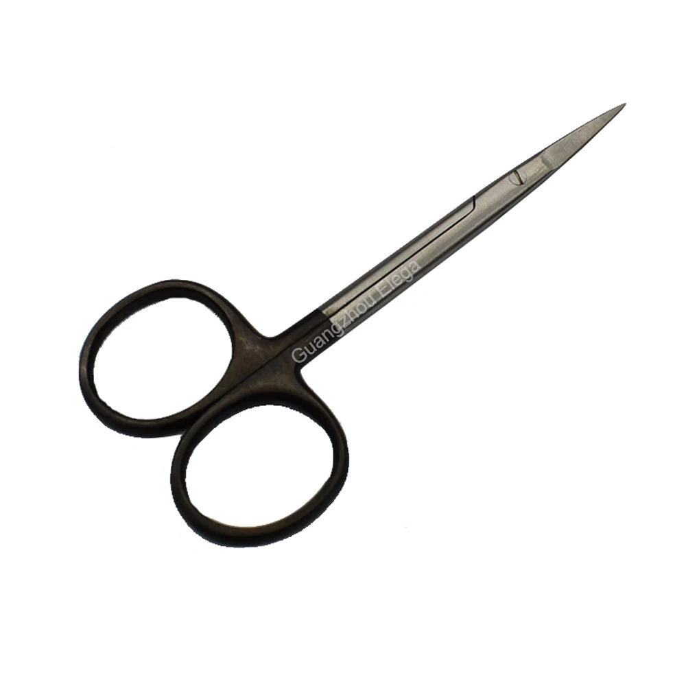 Ophth-almic Scissors Surgical Instruments Beauty Cataract Curved Straight Black Handle Sh-arp Eye Surgery Scissor