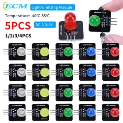 1-5PCS DC 3.3-5 V 10 MM Light-Emitting Module Indicator Module Led Indicator Light-Emitting Tube Module Fit for Arduino