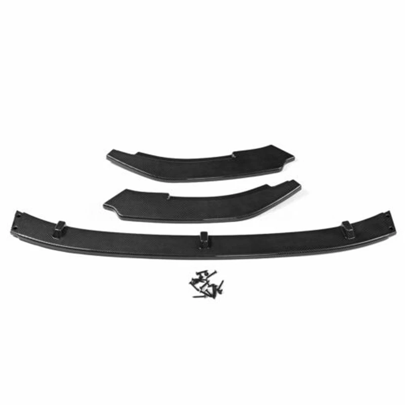 Oslamp Front Bumper Lip Spoiler Splitter For Volkswagen Golf MK6 GTI GTD 2010-2013 Bumper Lip Protector Carbon Fiber Gloss Black