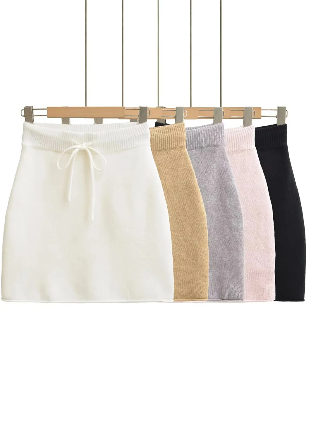 

High Waist Knitted ort Skirt Women's Tight Fit Breathable Skin-Friendly High Elastici Autumn Winter Warm Sexy Skirt