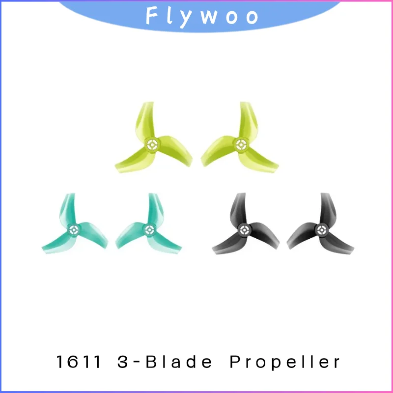 1611 3-łopatowa śmigła z wałem 1,5 mm, 8 par, nowe śmigła HQ do Flywoo Flylens 75 i Flybee 16 Micro FPV Drone Upgrade