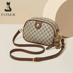 FOXER-Sac messager monogramme en PVC pour femme, sac à bandoulière pour femme, petit téléphone lancé, mode féminine, fermeture éclair, cadeau
