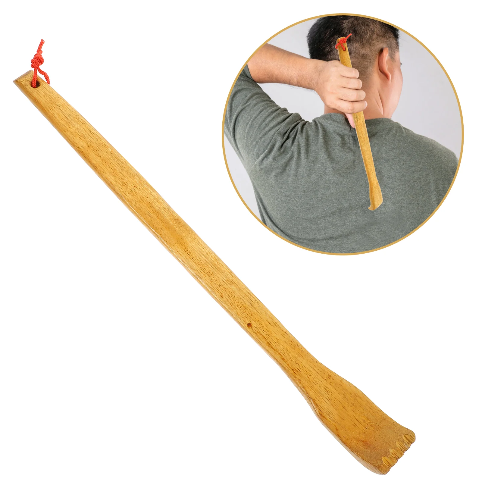 Homem perfumado massageador de madeira coçar vara backscratcher raspador ombro corpo cáqui