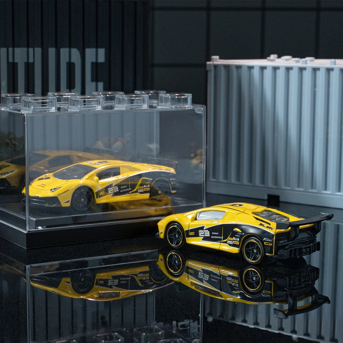 Aventador SVJ gegoten model, speelgoedauto's van legering, verzamelobjecten, raceornament op schaal 1/64, woondecoratie, cadeaus voor kinderen vanaf 3 jaar