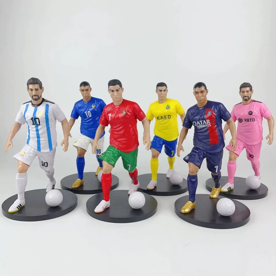 جديد نجم كرة القدم فيفا C. رونالدو ميسي Mbappe نموذج الدمى الكرتون لطيف عمل الشكل اكسسوارات السيارات مشجعي كرة القدم الهدايا 1-5 قطعة