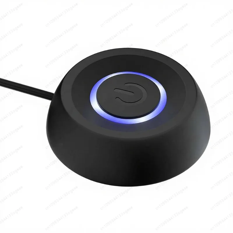 

PC Power Button Switch Cable with LED LAMP Metal 4-Pin ATX for Gaming Desktop E-Sports Computers (Black)