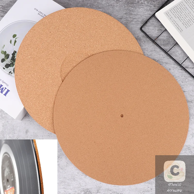 2026 هوا هوا 12IN سجل الوسادة لينة الفلين تخفيض الاهتزاز مكافحة ساكنة الفينيل حصيرة القرص الدوار Slipmat الوسادة ضياء 297 مللي متر للفونوغراف