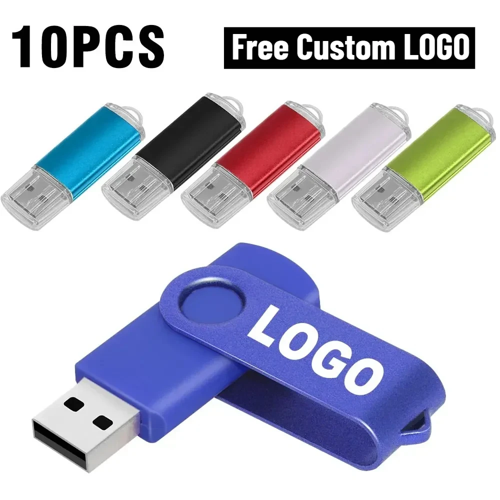 

10PCS Colour USB 2.0 USB Flash Drive 8GB 16GB 32GB 64GB USB Stick Pen Drive 1GB 2GB4GB Pendrive for Smart Phone/PC Custom logo