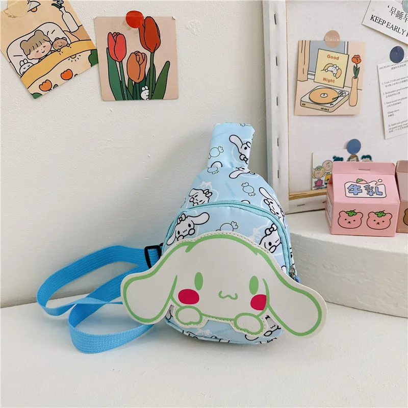 MINISO Sanrio Simple Casual Children Crossbody Anime Small chest bag Hello Kitty Kuromi Pochacco Cinnamoroll Chest Bag for Kid