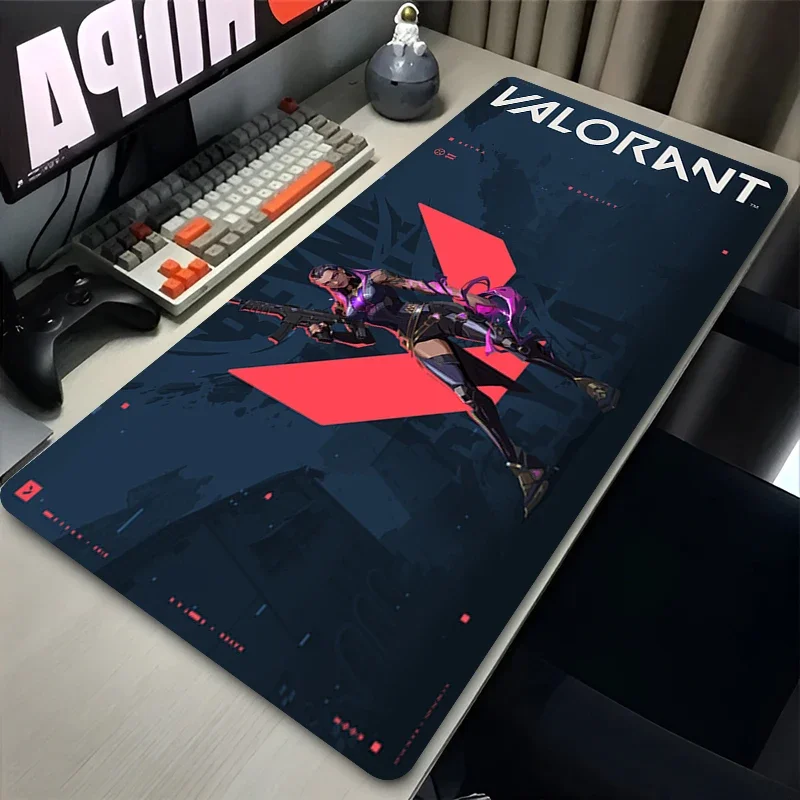 CIFBUY Valorant Reyna Large Mouse Pad, Pretty Neon Purple Character Art Keyboard Mat, Decor for Game Table