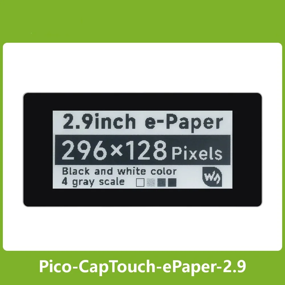 Waveshare 2.9inch Touch E-Paper Module For Raspberry Pi Pico, 296×128 Pixels, Black / White, SPI Interface