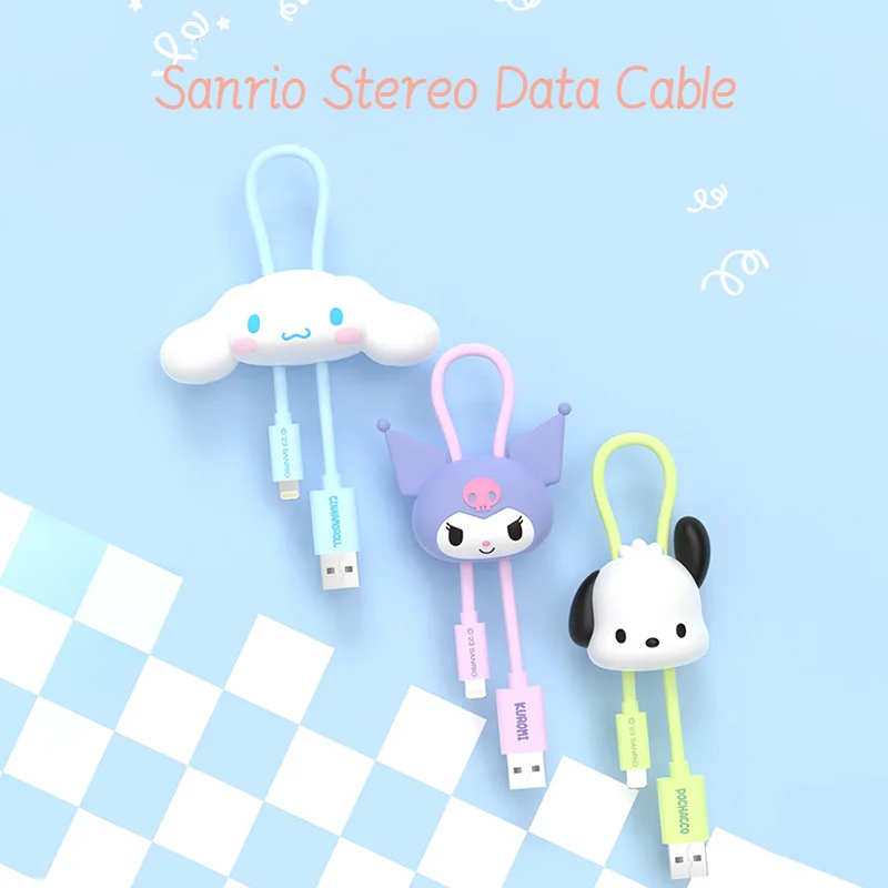 Sanrio Cinnamoroll Type C Fast Charging Cable Kuromi USB Cord Pochacco Lightning Cartoon For Huawei Iphone Xiaomi Data Line Gift