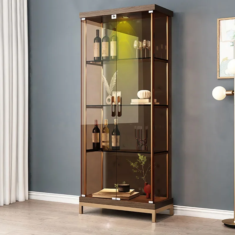 

Gabineter GamerShowcases Display Wine Cabinets Living Room Rack Liquor Bar Wine Cabinet Glass Refrigerator Vitrina De Cristal