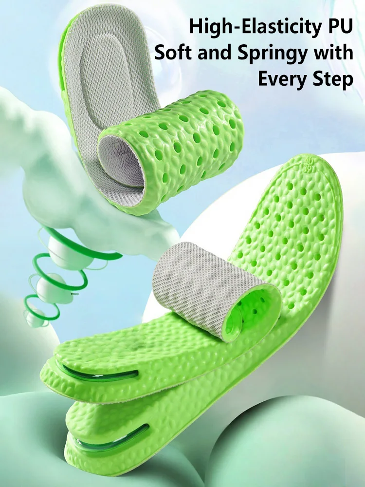 Sports Height Increasing Insole Shock-absorbing Inner Height Increasing Insole Sweat Absorbing Breathable Anti Odor Insole
