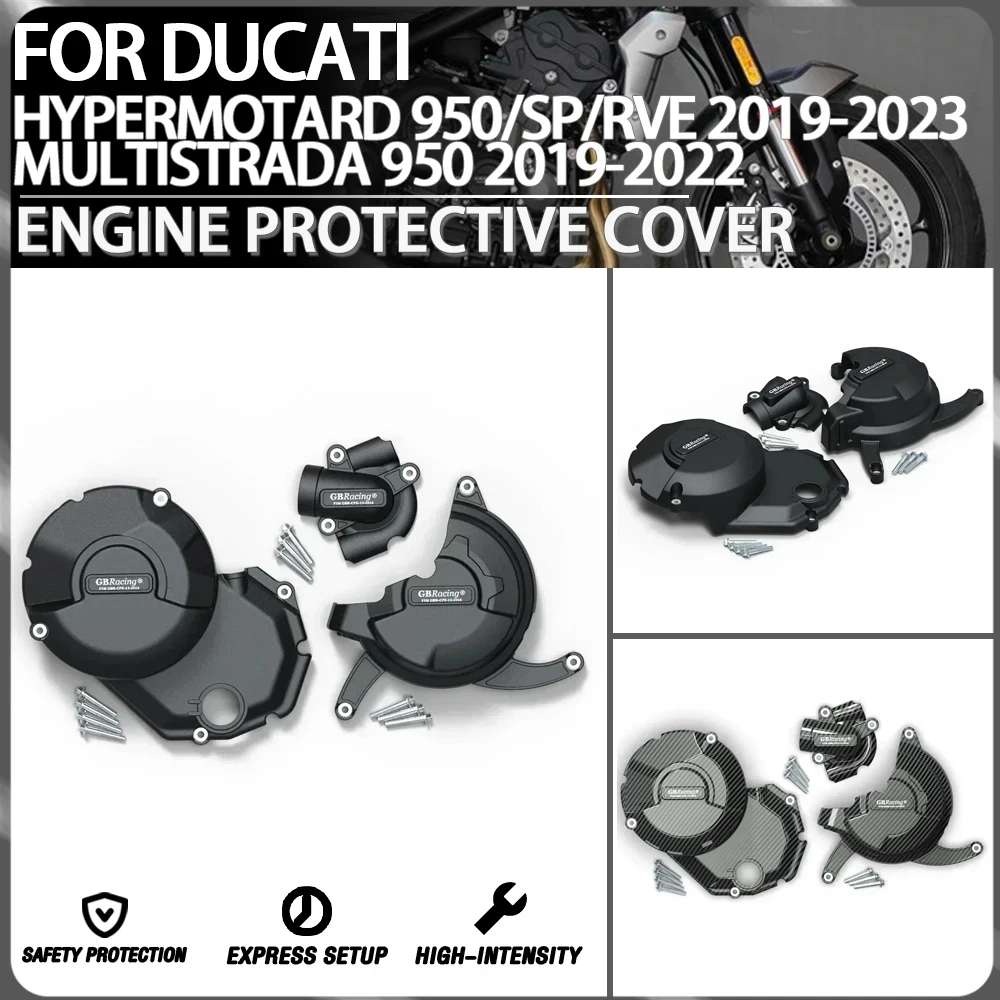 ل Ducati Hypermotard 950/SP/RVE 2019-2023 Multistrada 950 2019-2022 دراجة نارية تعديل غطاء المحرك الغطاء الواقي