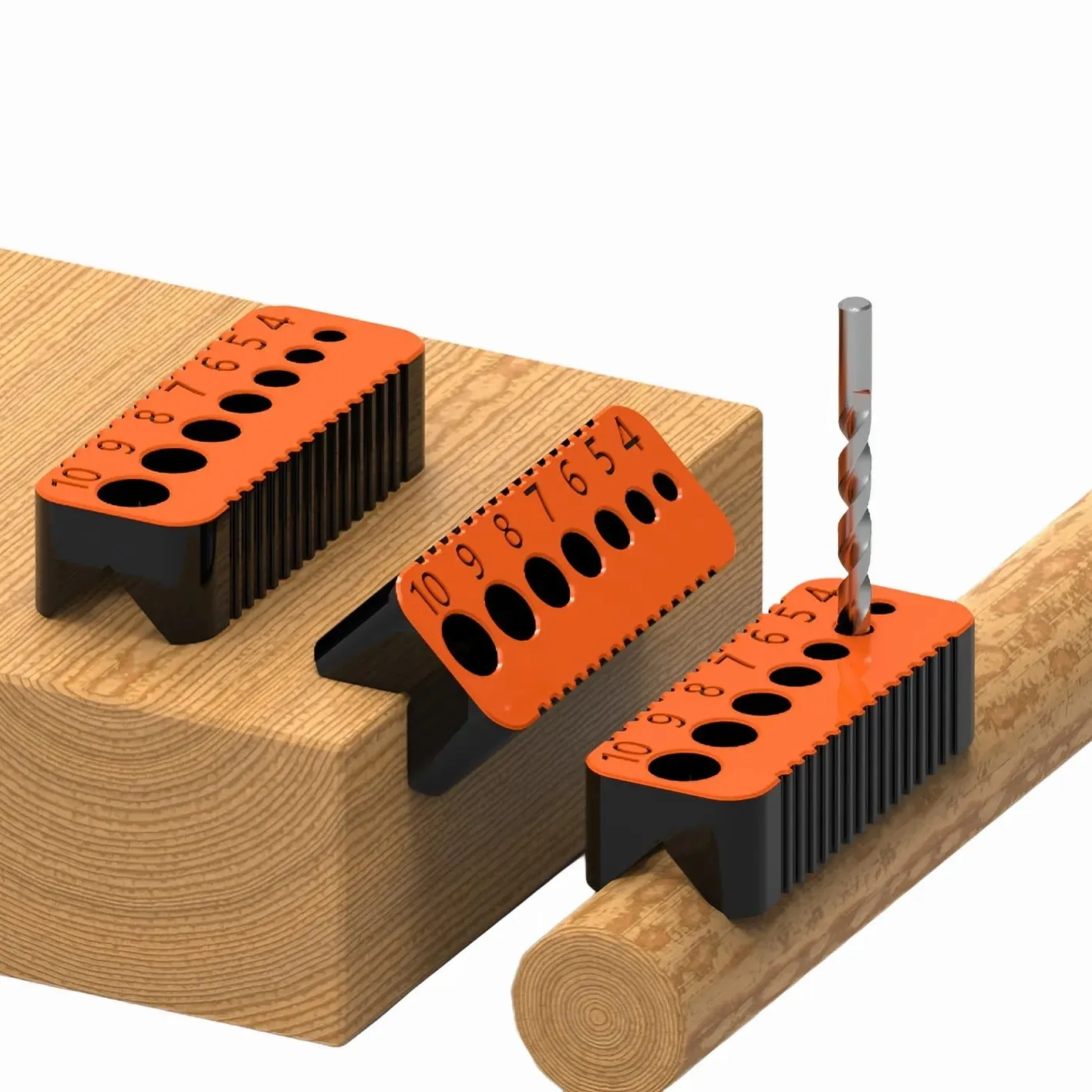 3D Printed Metric Drill Guide for 4mm to 10mm Drill Bits Vertical Drilling Guide Tool for Woodworking DIY