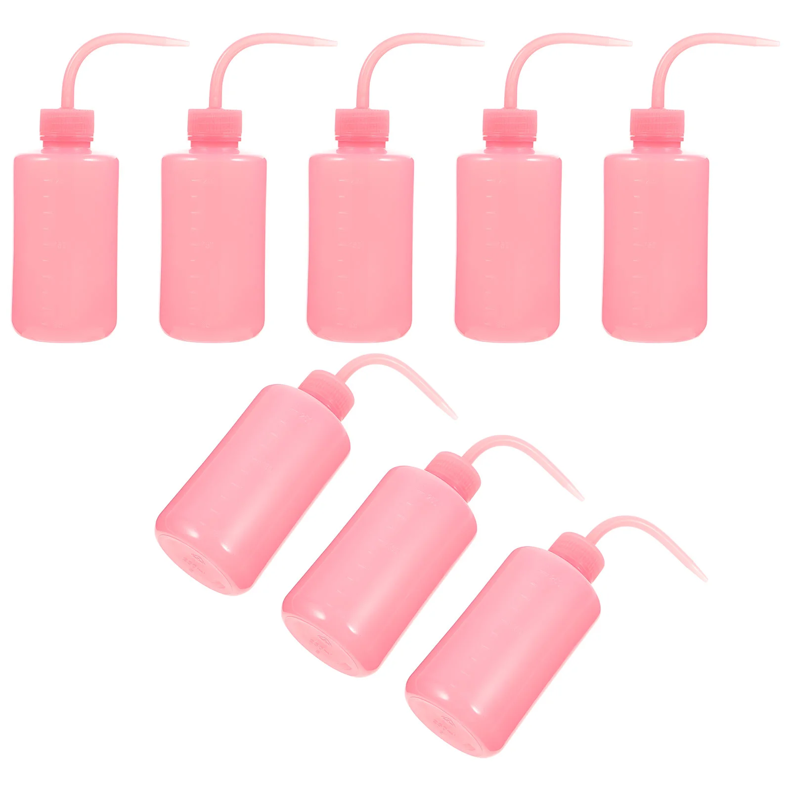 8 Pcs Cleaning Supplies Rinse Bottle Eyelashes Grafting Tool Succulents Empty Bend Mouth Pink Squeeze Travel